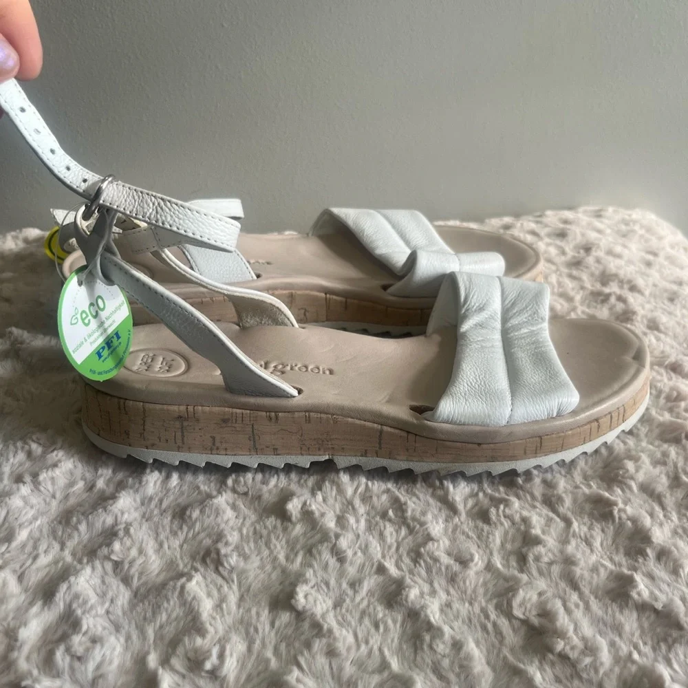 Paul Green Mindy Sandal white leather size 9‎ US NEW